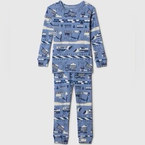 Gap Blue Kids Pajamas with Vehicle Print
